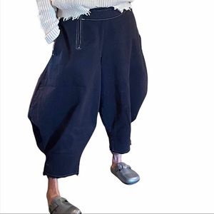 Rare Comme des Garçons Black Denim Balloon Pants Unisex- Avant Garde